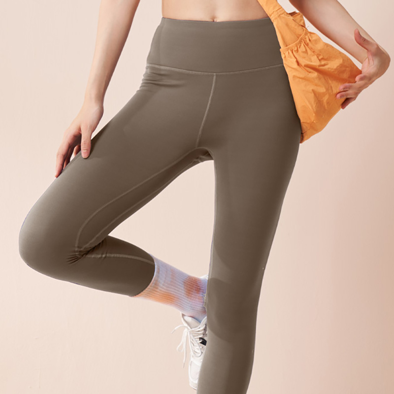 AUGOO Yoga pants for Women Tummy Control Squat Proof Ribbed Thick Seamless Scrunch Active Pants - Image 3