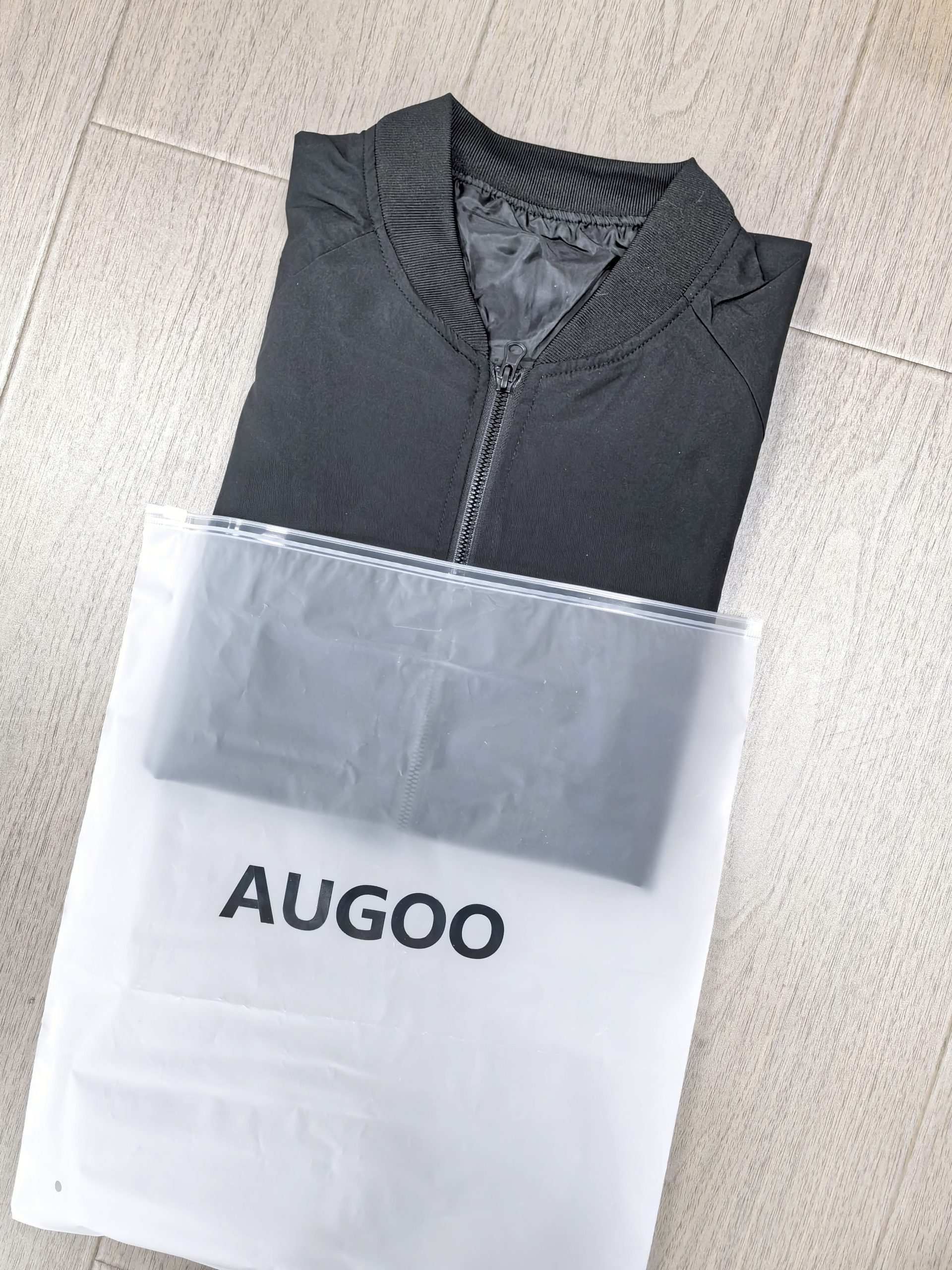 AUGOO Men's Black Jackets Fashion Stylish Lightweight Windbreaker Spring Fall Casual Jackets for Men - Image 6